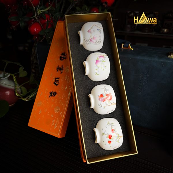 Bộ 4 chén thấu quang
