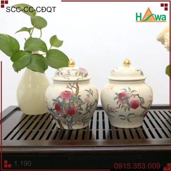 Hũ đựng trà bằng gốm sứ cao cấp