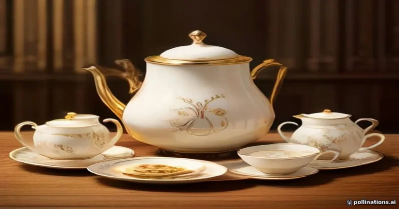 luxury tea set ceramic gold