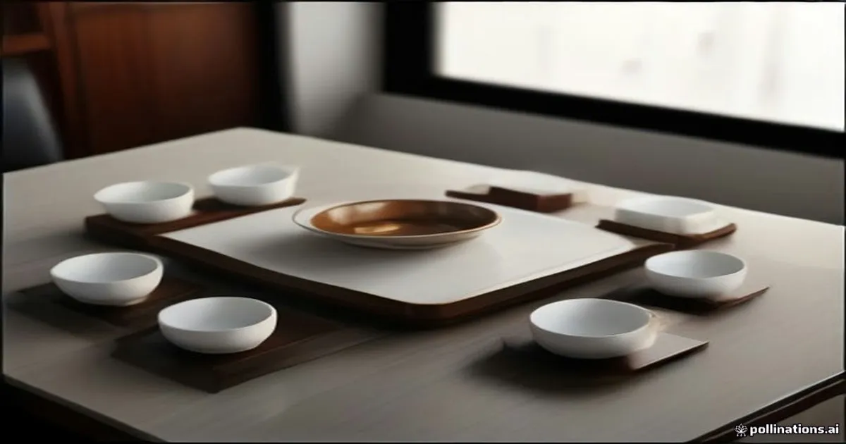 luxury feng shui ceramic tea set in modern office