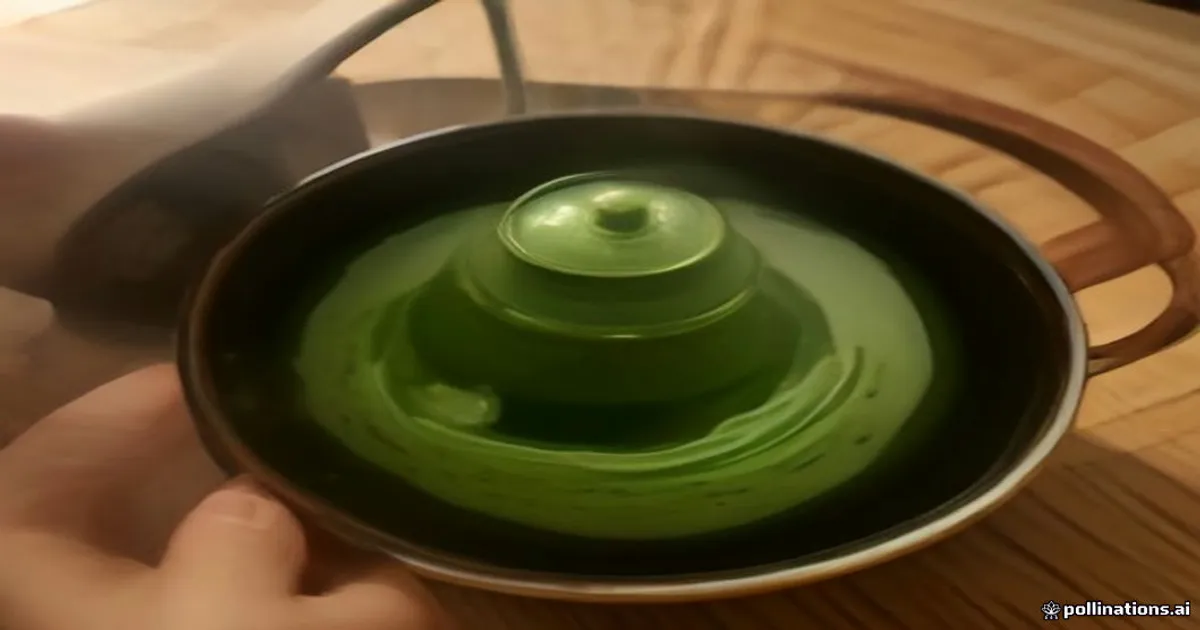 washing green tea leaves in tea pot