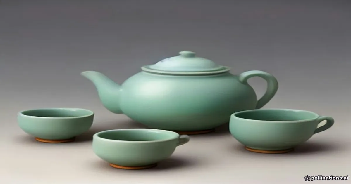 clay teapot and small tea cups