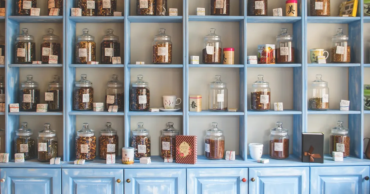 jars, herbs, shelves, store, shop, chinese medicine, herbal, indoors, natural, tea, herbal medicine, herbs, herbs, herbs, herbs, herbs, store, store, shop, shop, chinese medicine,